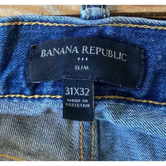 Banana Republic Slim Jeans Size 31x32 Men’s Blue - Picture 3 of 6